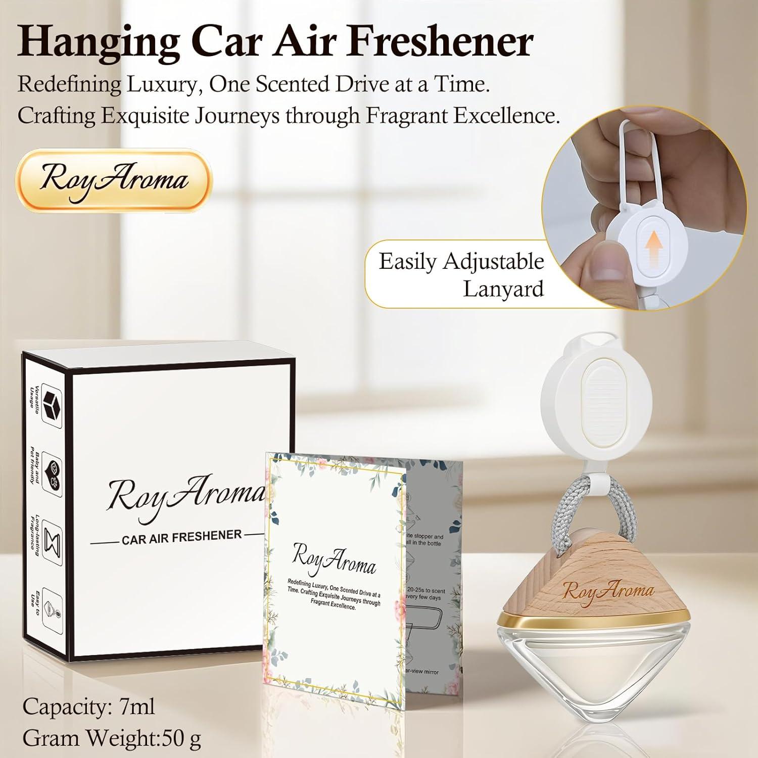 Ambientador de coche colgante RoyAroma Cedro Caoba 6.8ml