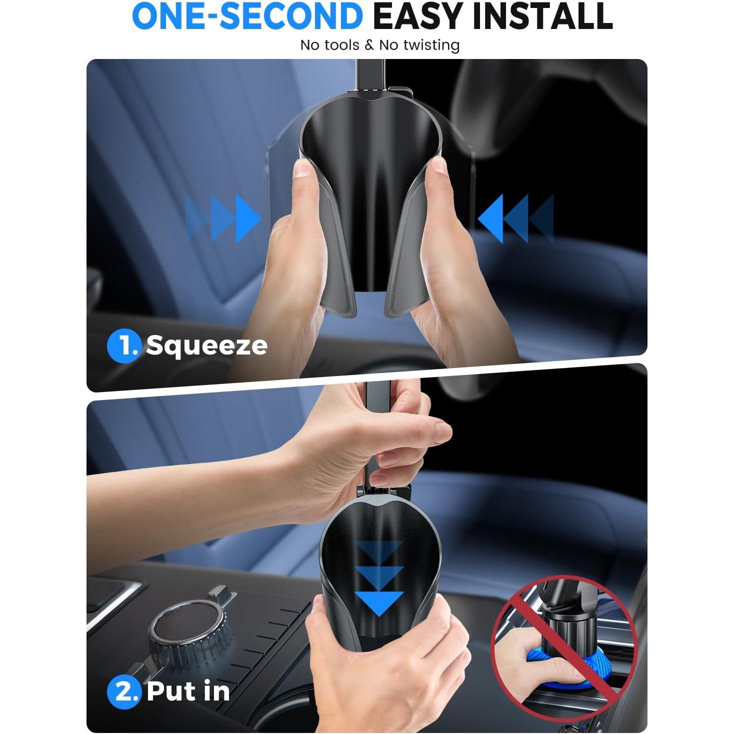 Soporte para Teléfono en Portavasos eSamcore Ajustable 4.7"-7"