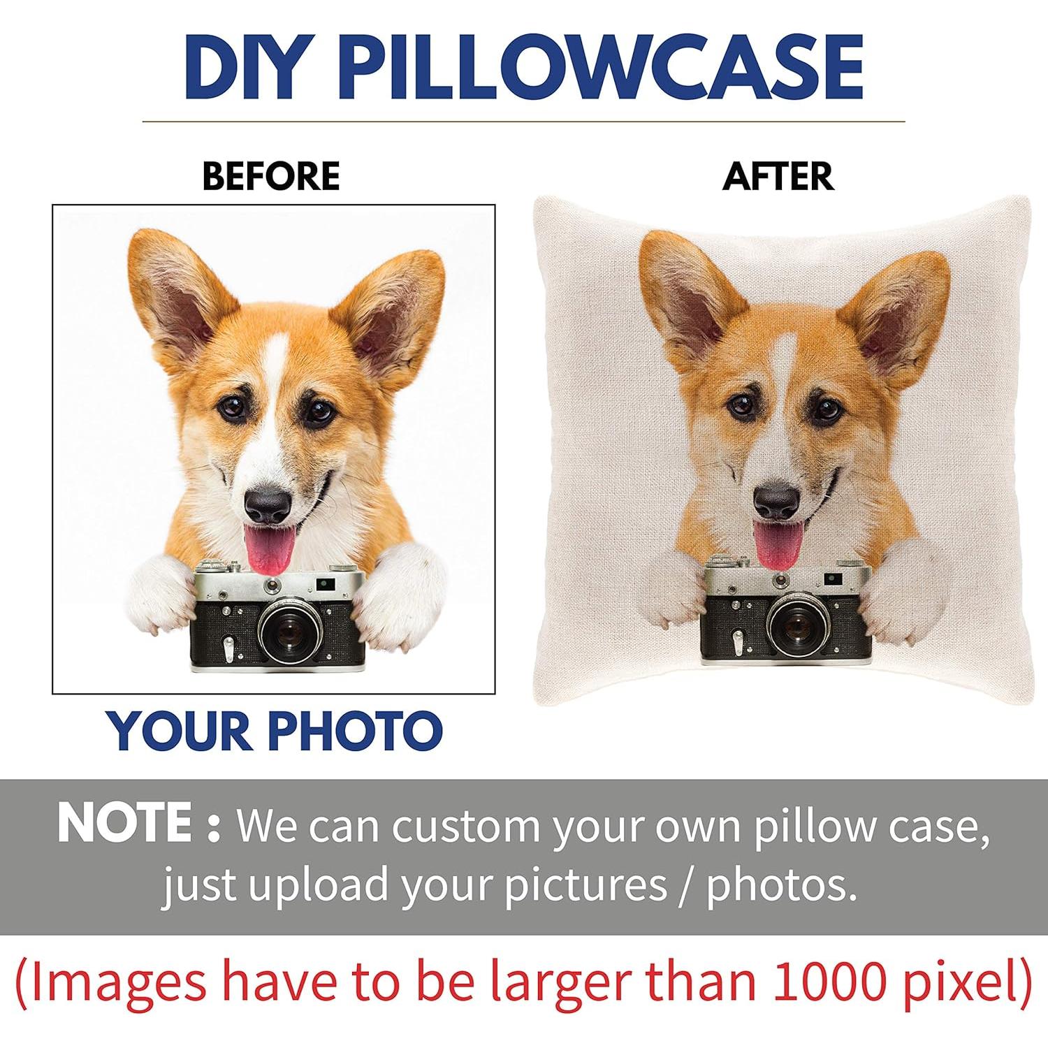 Funda de Almohada Personalizada Amazing Items 40x40 cm Arpillera