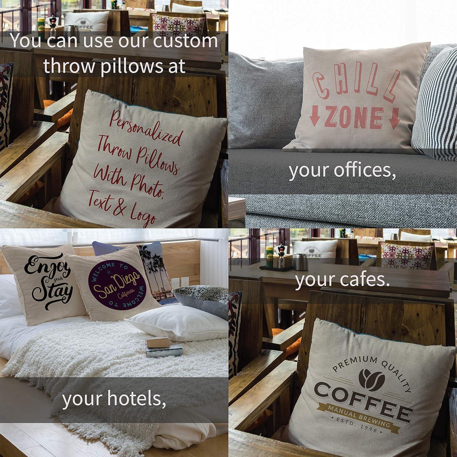 Funda de Almohada Personalizada Amazing Items 40x40 cm Arpillera