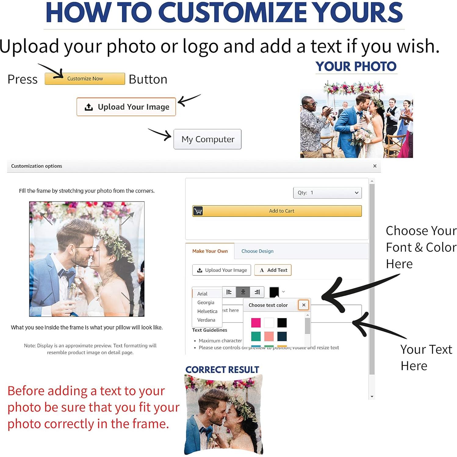 Funda de Almohada Personalizada Amazing Items 40x40 cm Arpillera