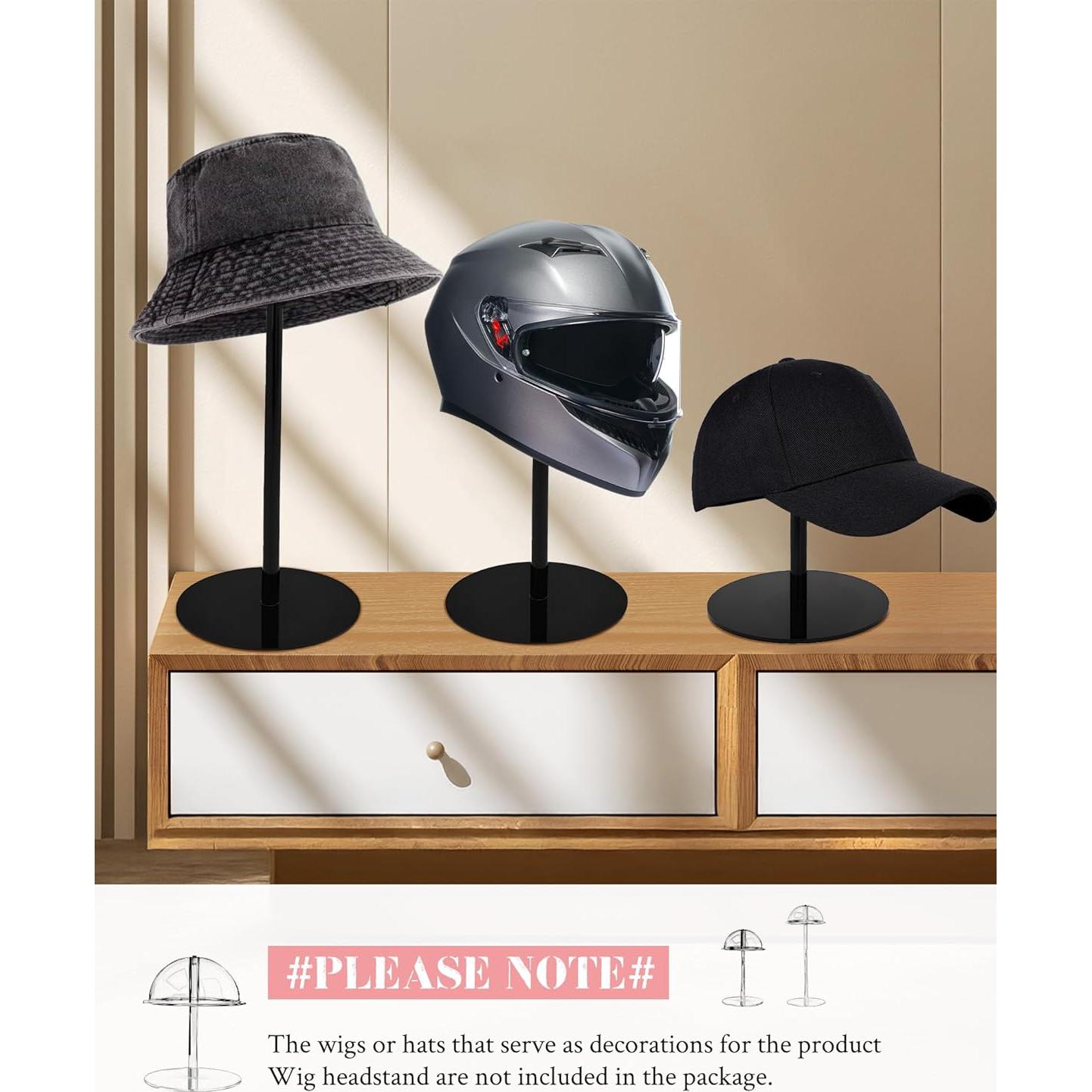 Soporte de Sombrero Chadwick 20cm Acrílico Negro Duradero