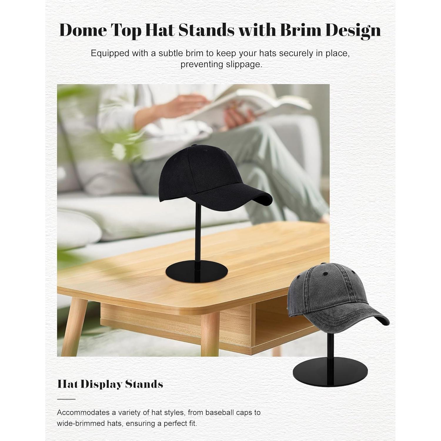 Soporte de Sombrero Chadwick 20cm Acrílico Negro Duradero