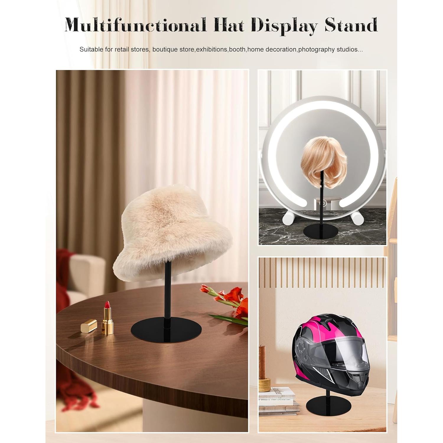 Soporte de Sombrero Chadwick 20cm Acrílico Negro Duradero