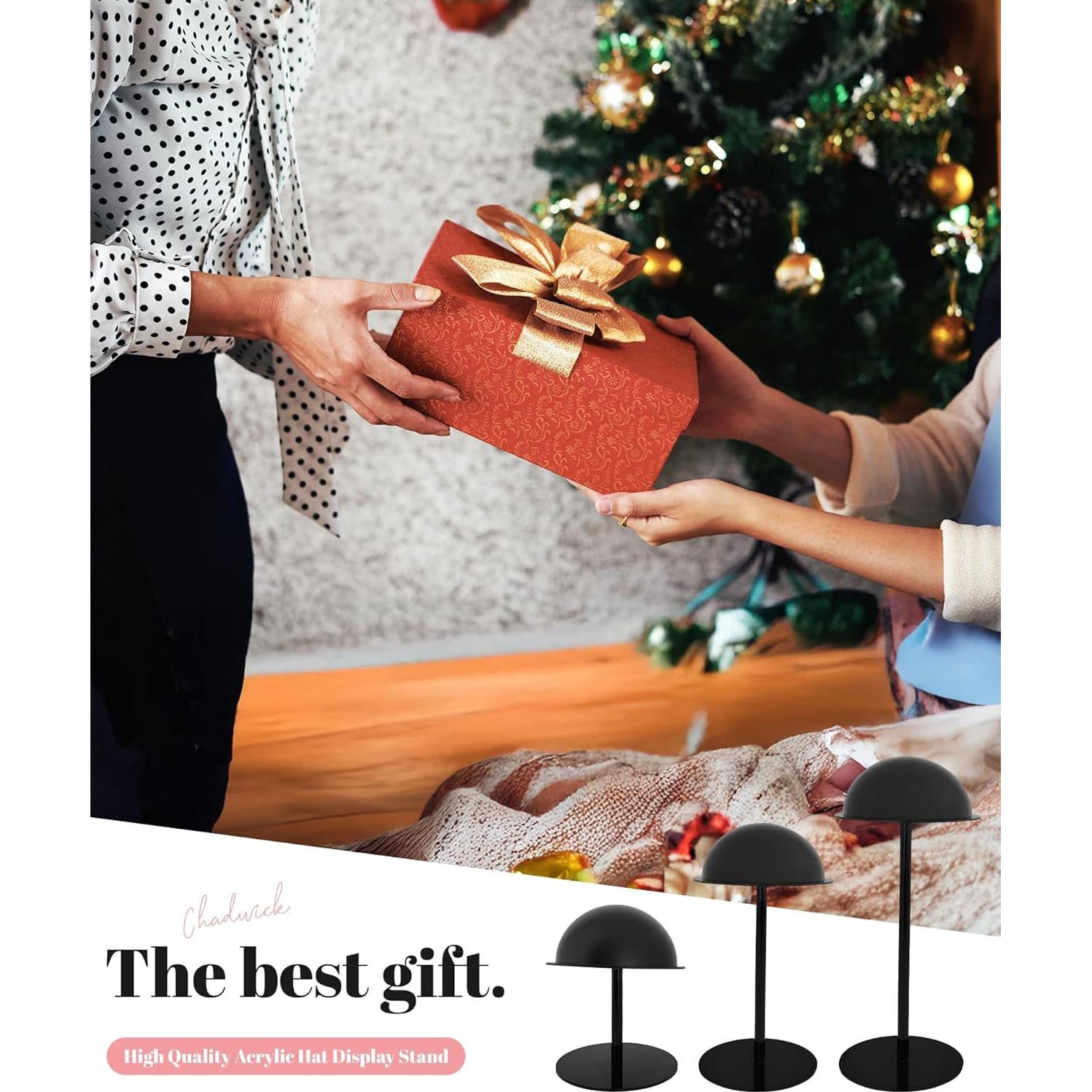 Soporte de Sombrero Chadwick 20cm Acrílico Negro Duradero