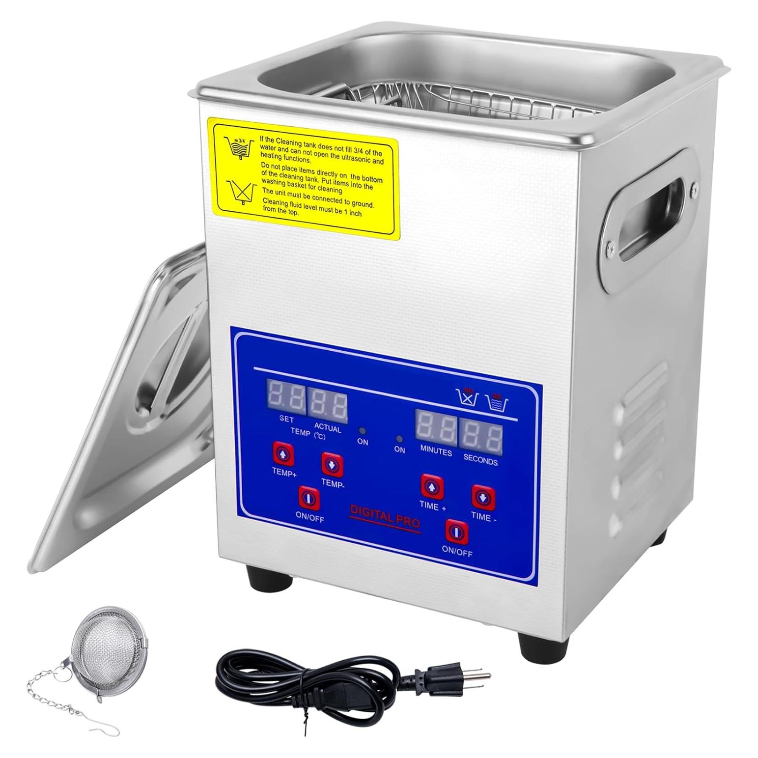 Limpiadora Ultrasónica de Piezas 2L VECKYJL con Calentador