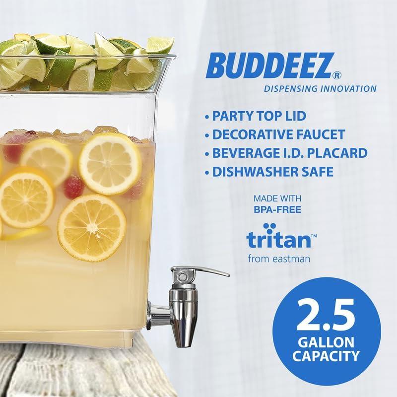 Dispensador de Bebidas Buddeez 9.46 Litros con Soporte y Tapa