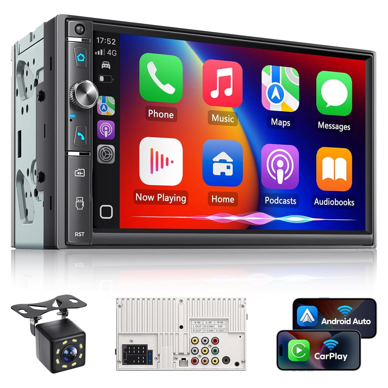 Estéreo de coche Kissound KS9702 Doble Din 7" Bluetooth Carplay