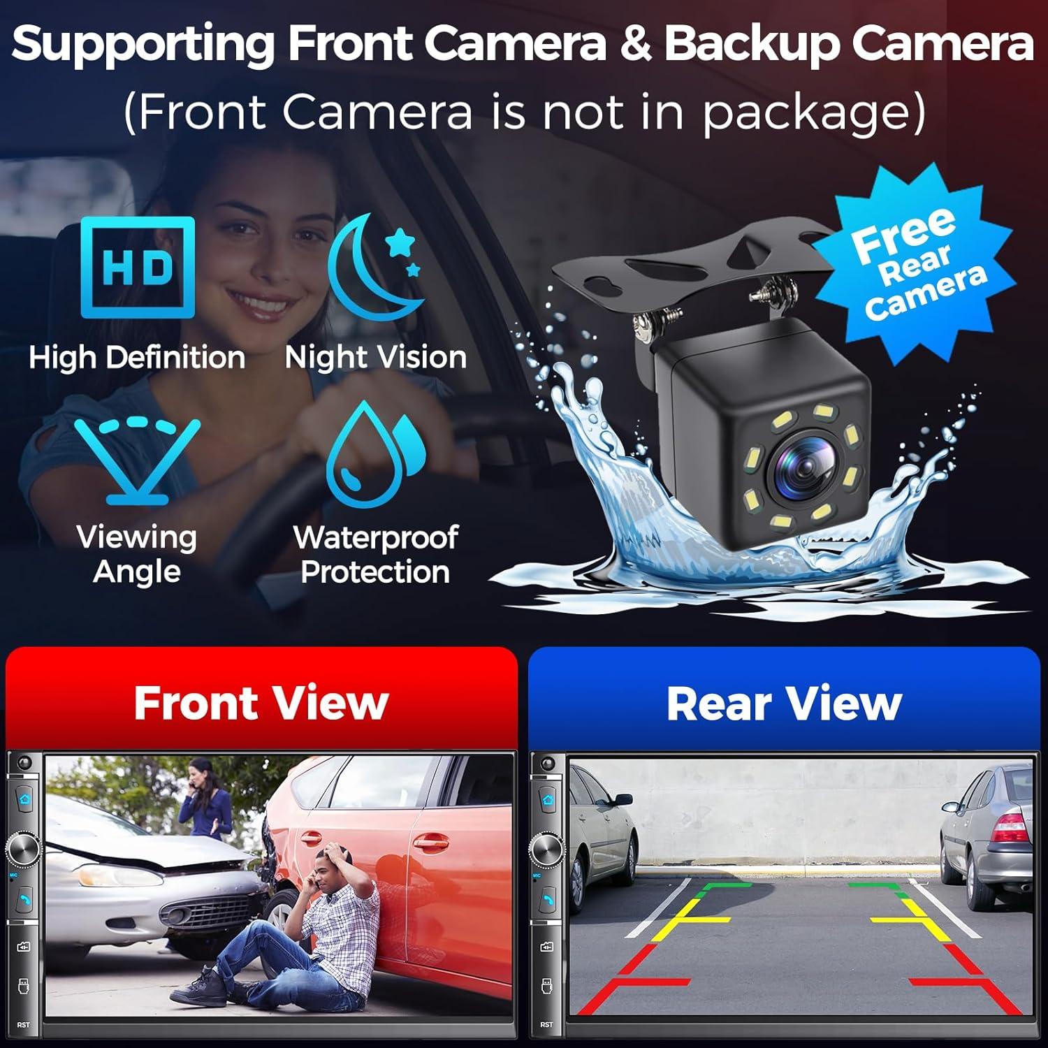 Estéreo de coche Kissound KS9702 Doble Din 7" Bluetooth Carplay