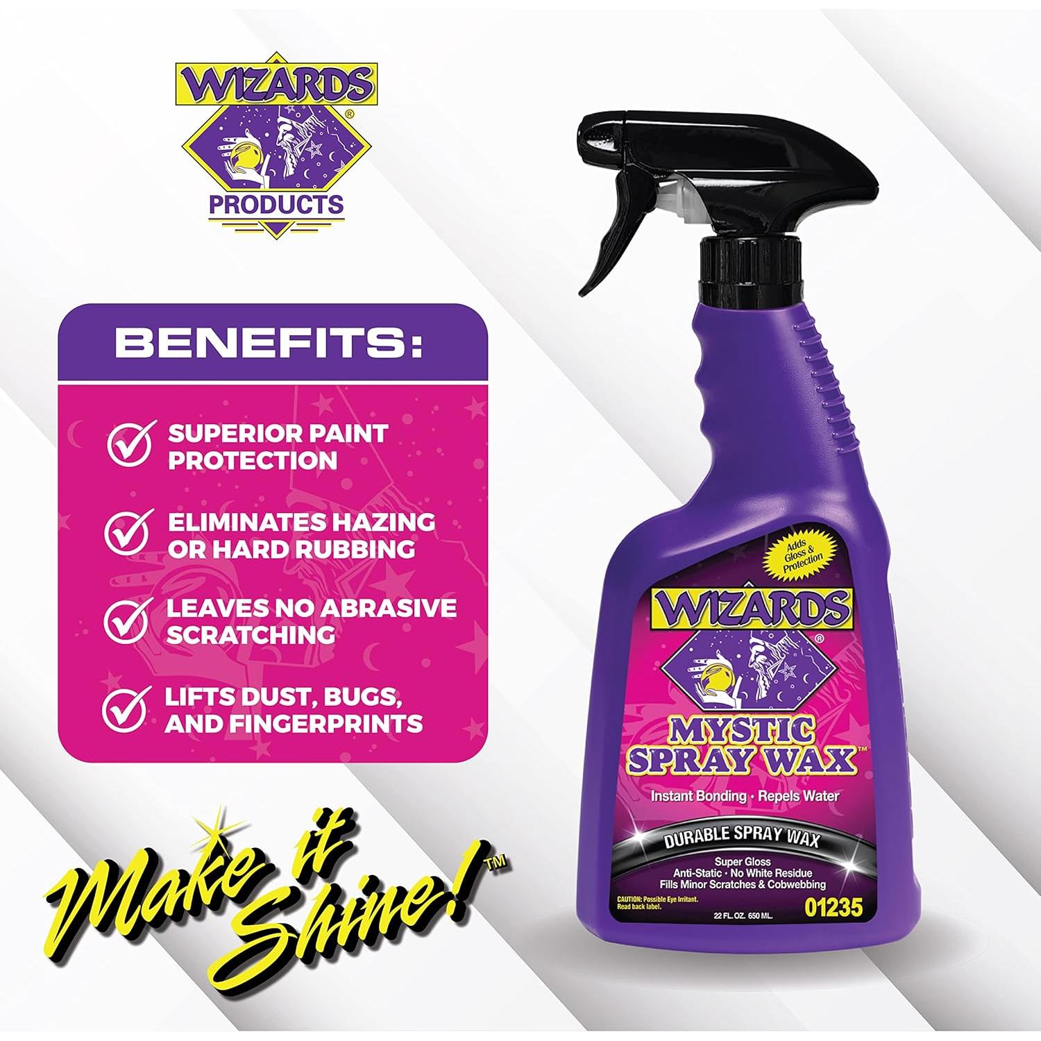 Cera en Spray Wizards Mística 620 g - Detallador Brillante