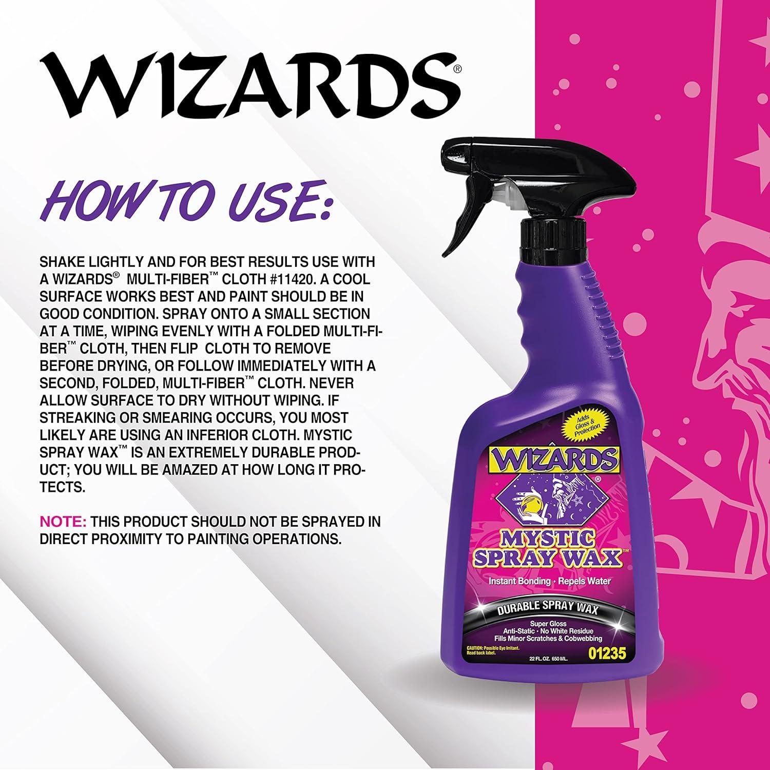 Cera en Spray Wizards Mística 620 g - Detallador Brillante