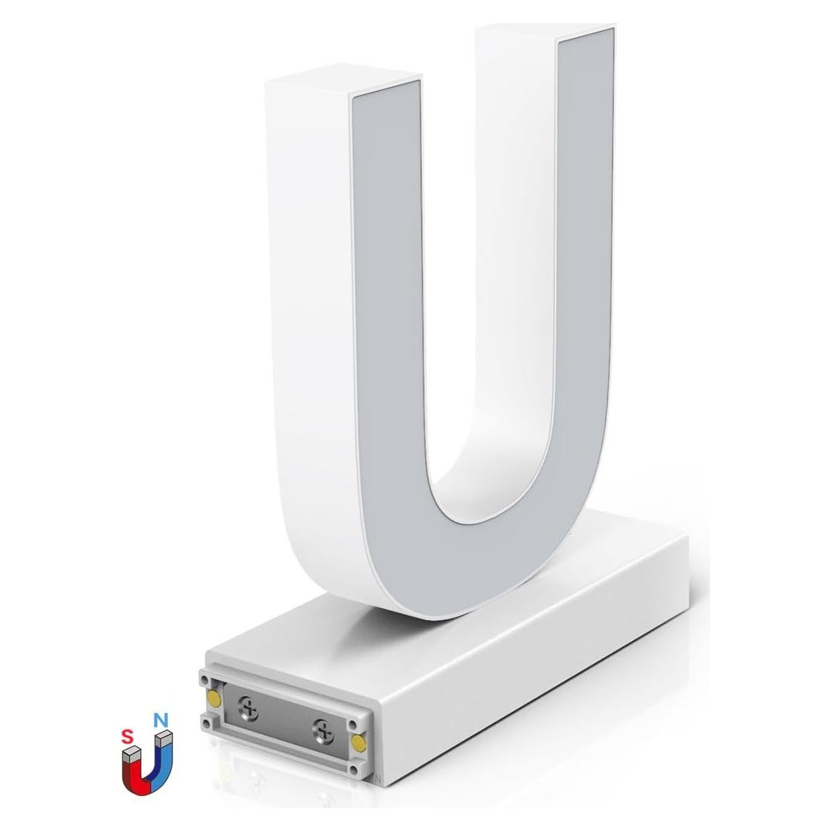 Letra LED Magnética U 9.5 cm Prime Shine - Decoración Personalizable