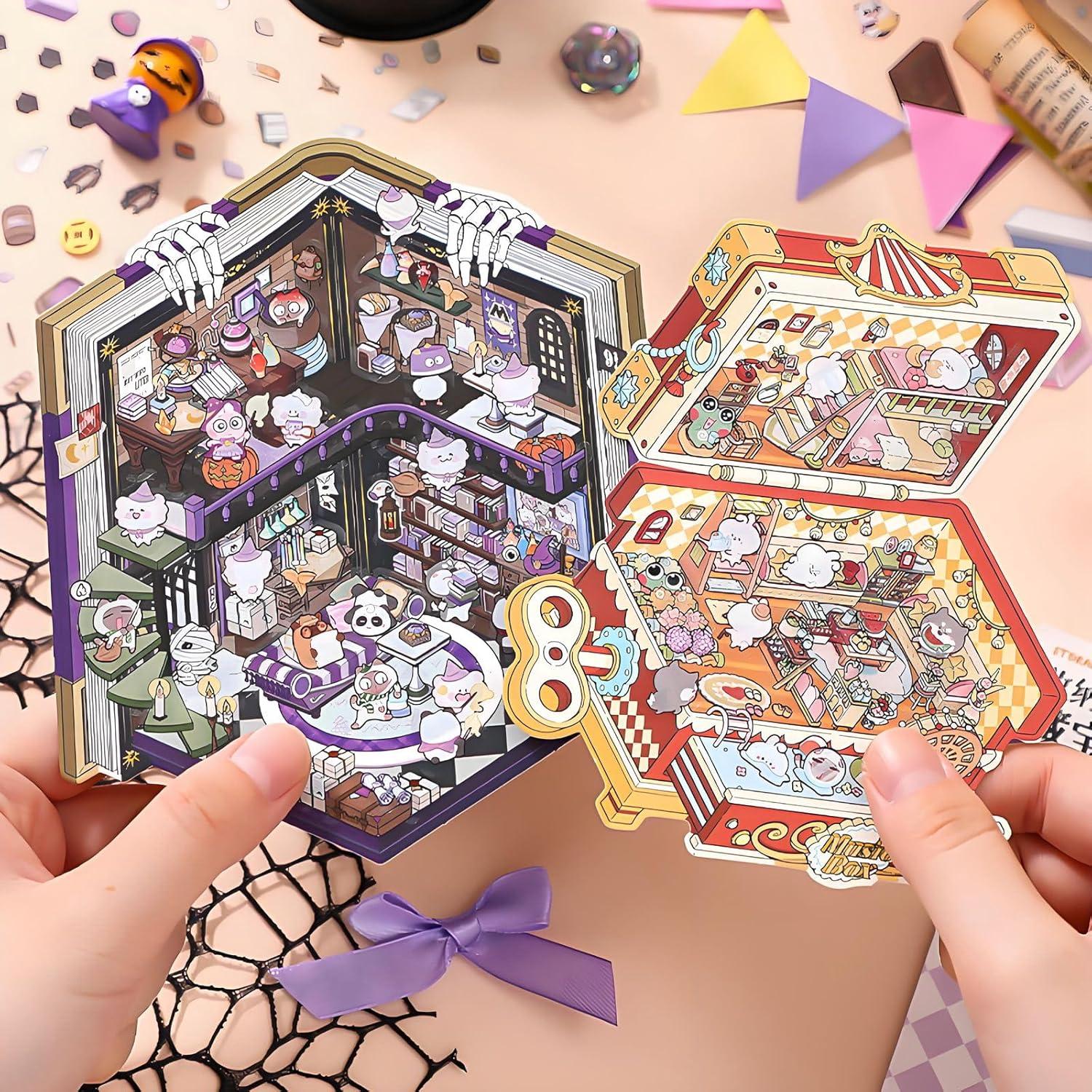 Conjunto de Stickers 3D DIY Funntech - 4 Temas para Decorar