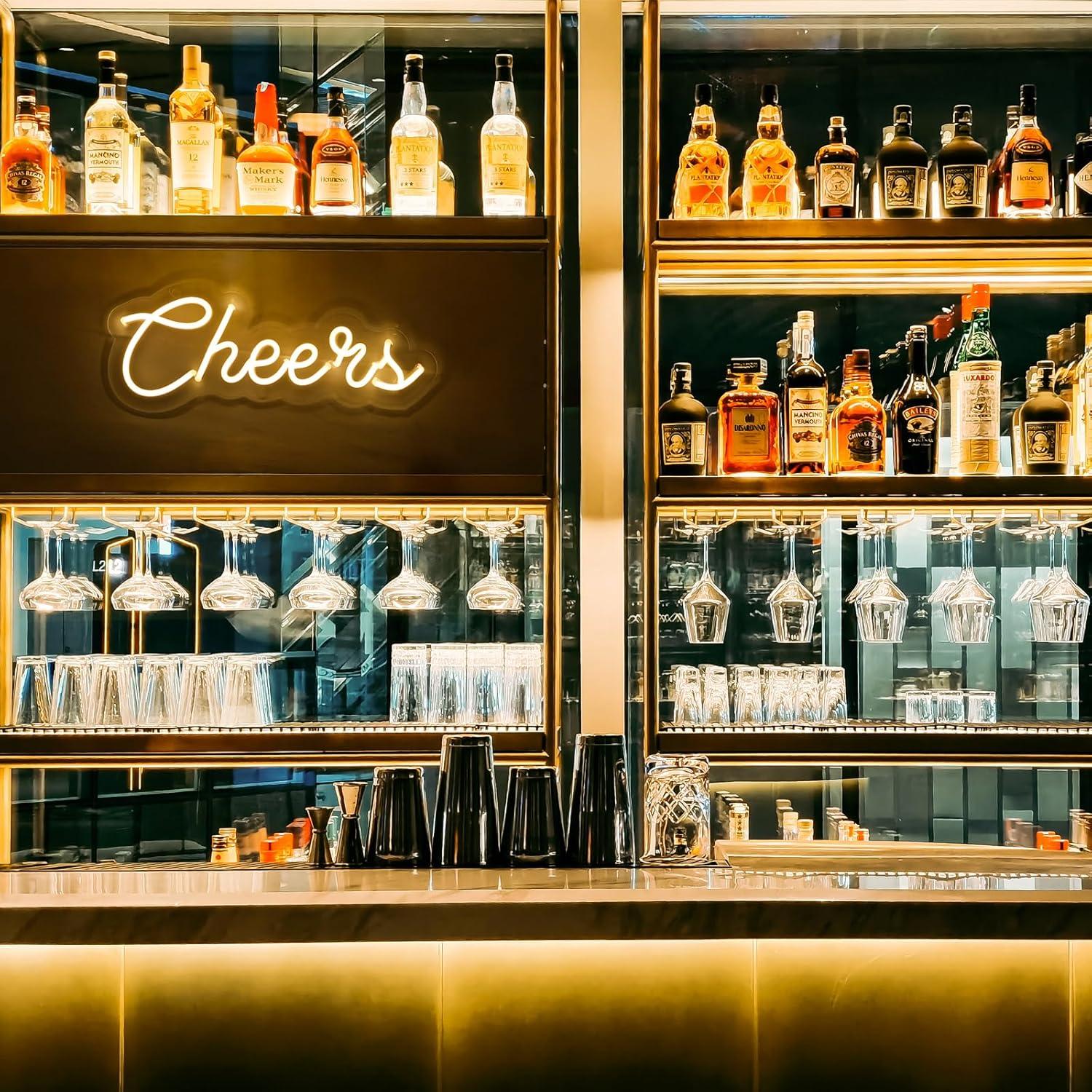 Letrero de Neón LED KANAYA Cheers Blanco Cálido 35 cm USB