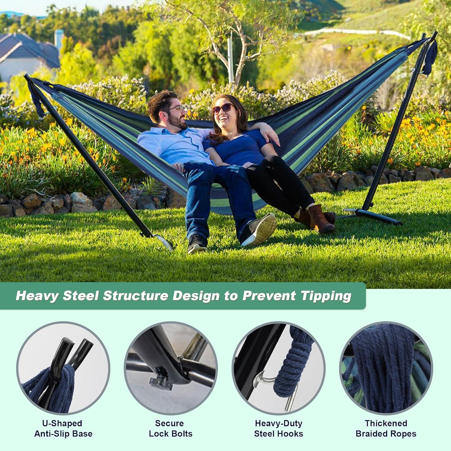 Hamaca portátil ajustable HOME RIGHT con soporte 272 kg