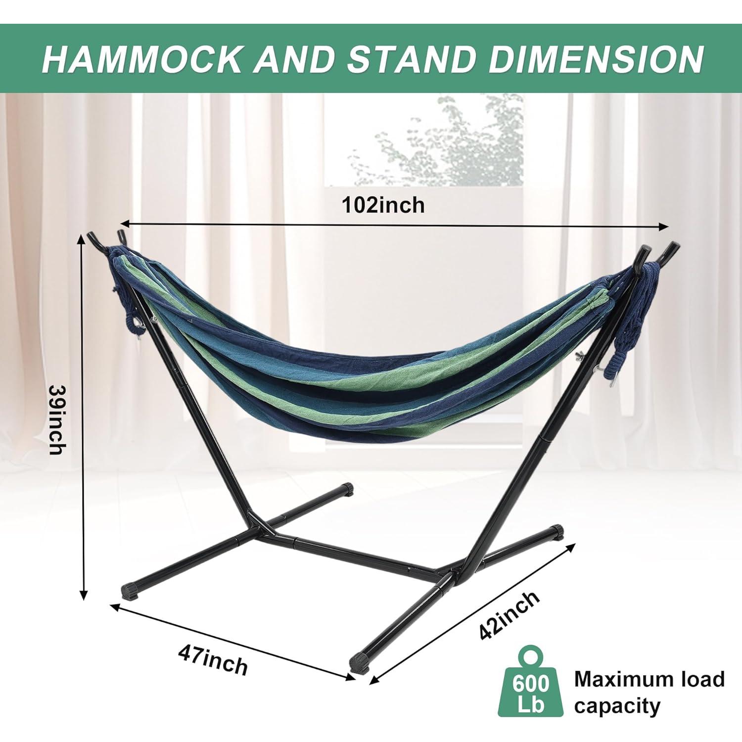 Hamaca portátil ajustable HOME RIGHT con soporte 272 kg