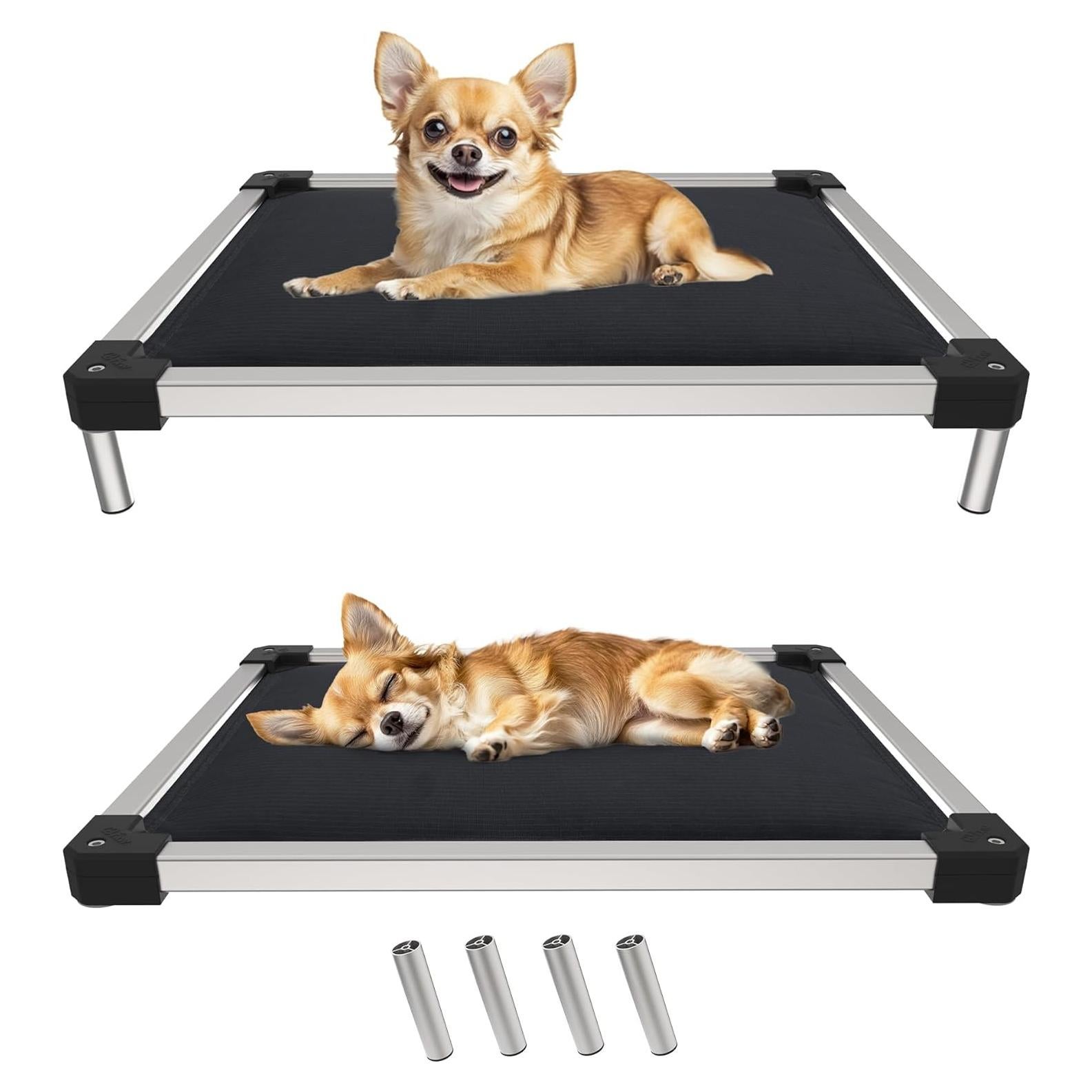 Cama Elevada para Perros FXW TitanNest Negra 58.4x43.2 cm