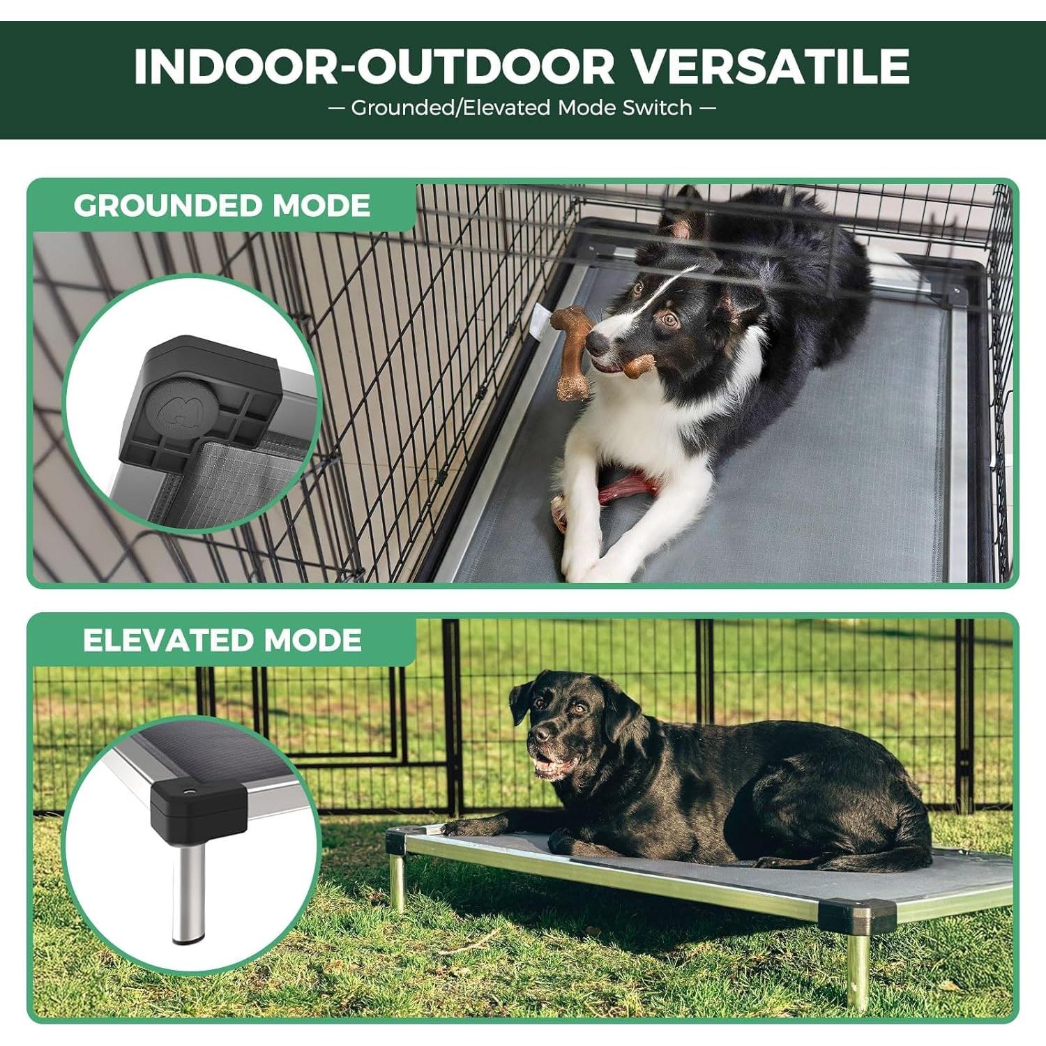 Cama Elevada para Perros FXW TitanNest Negra 58.4x43.2 cm