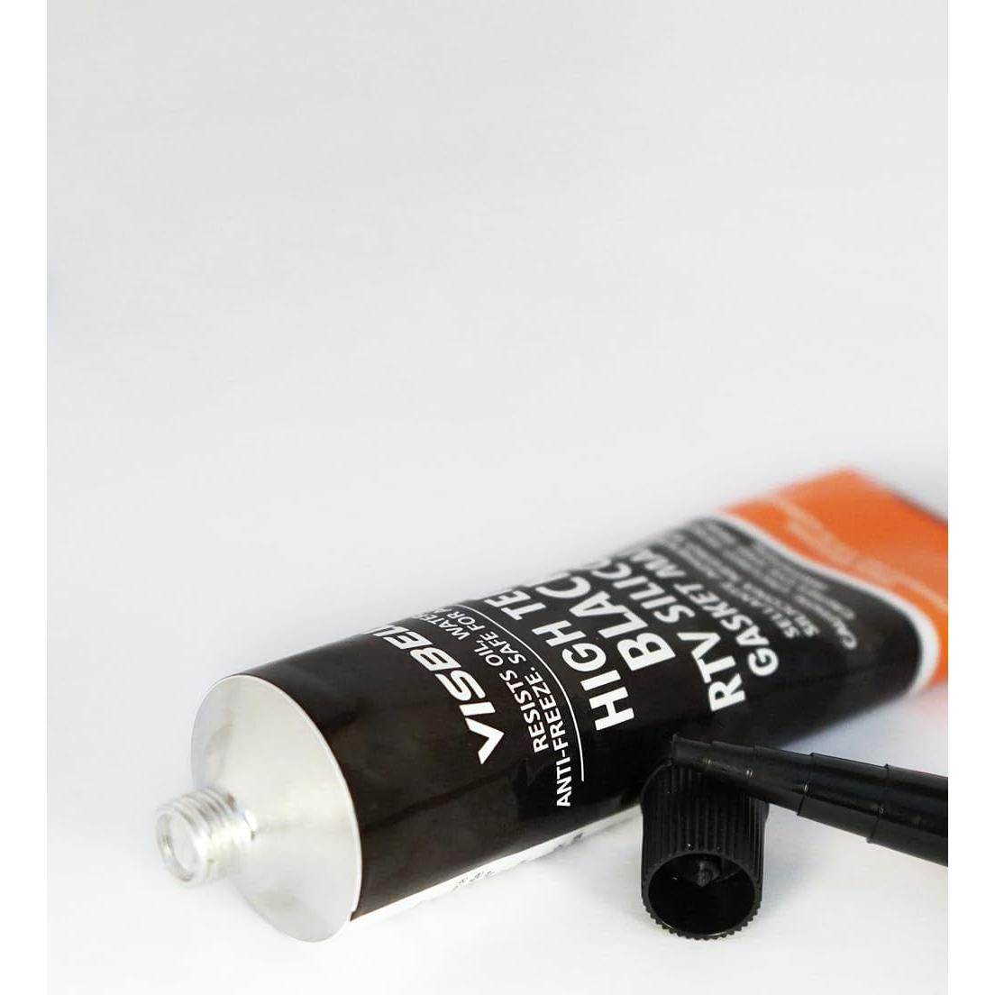 Sellador de Silicona RTV Visbella 3.7 oz Negro Alta Temperatura