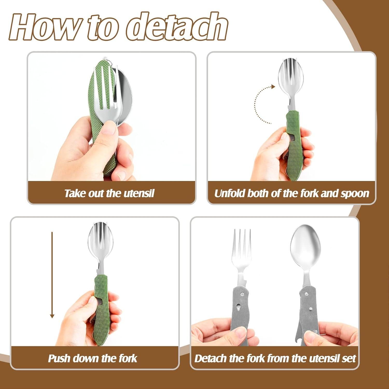 Juego de Utensilios de Camping 5 Piezas Tessco Plegables