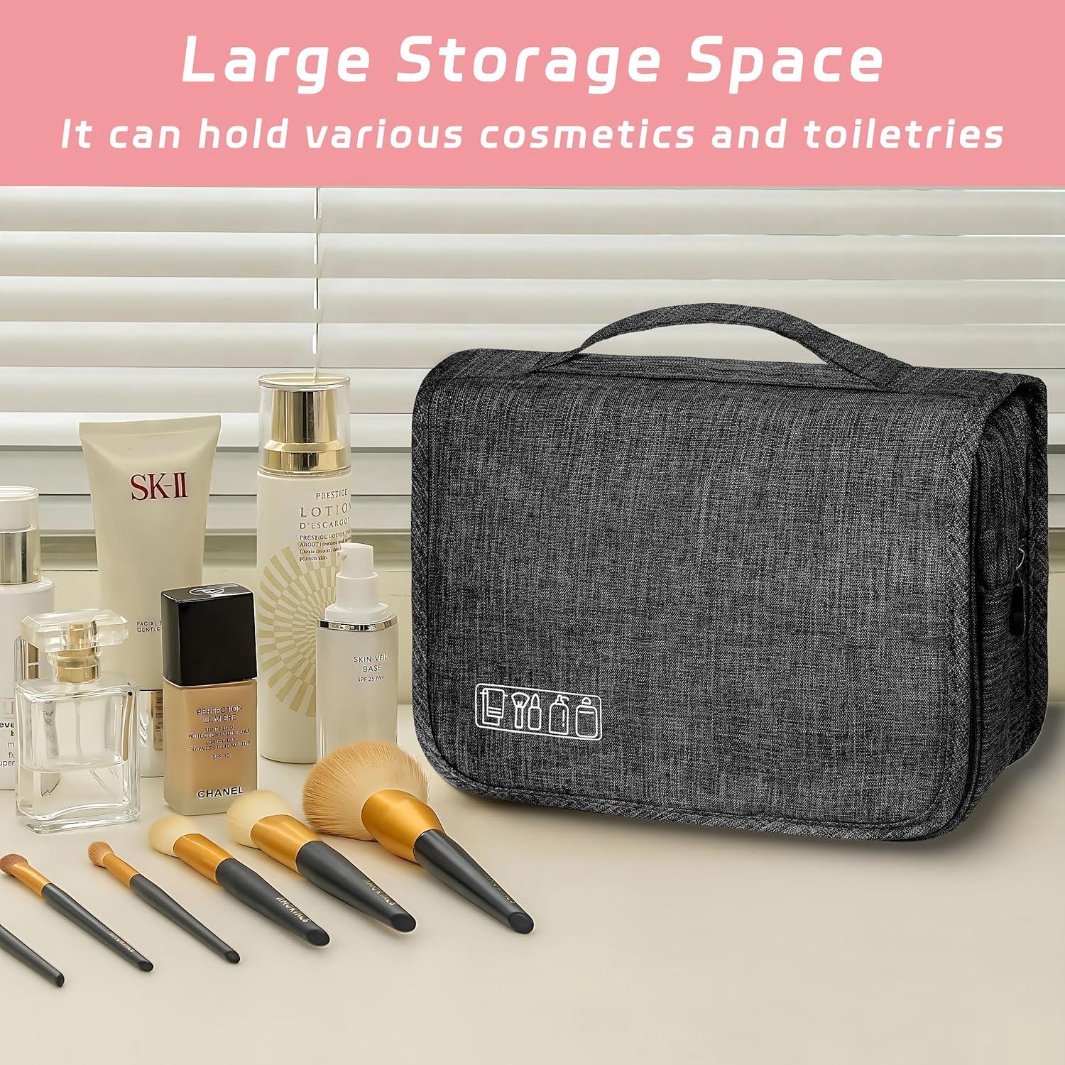 Bolsa de Aseo Colgante Impermeable 24.6x10.2x17.3cm Negro