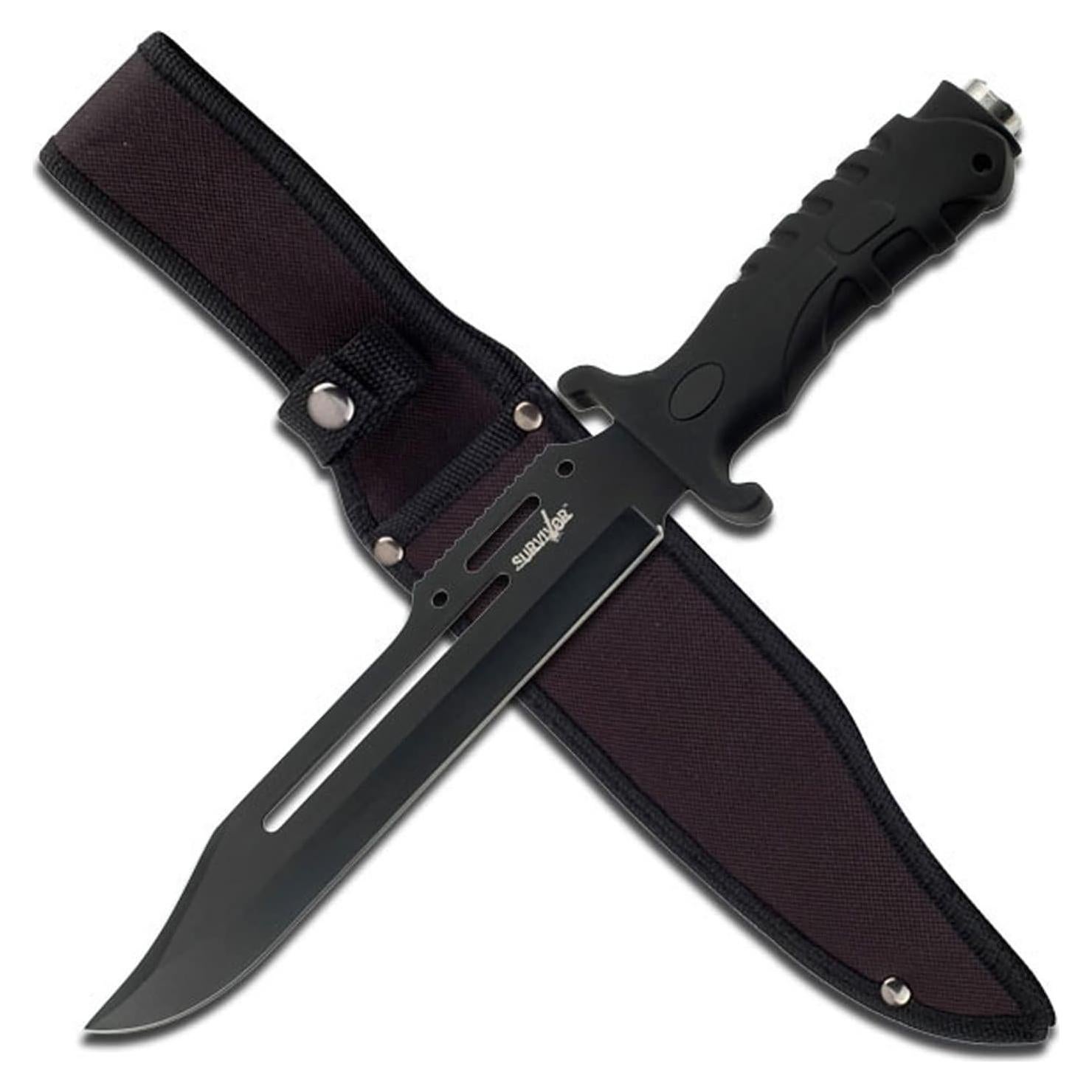 Cuchillo de Exterior Survivor HK-1036, 33 cm, Acero Inoxidable