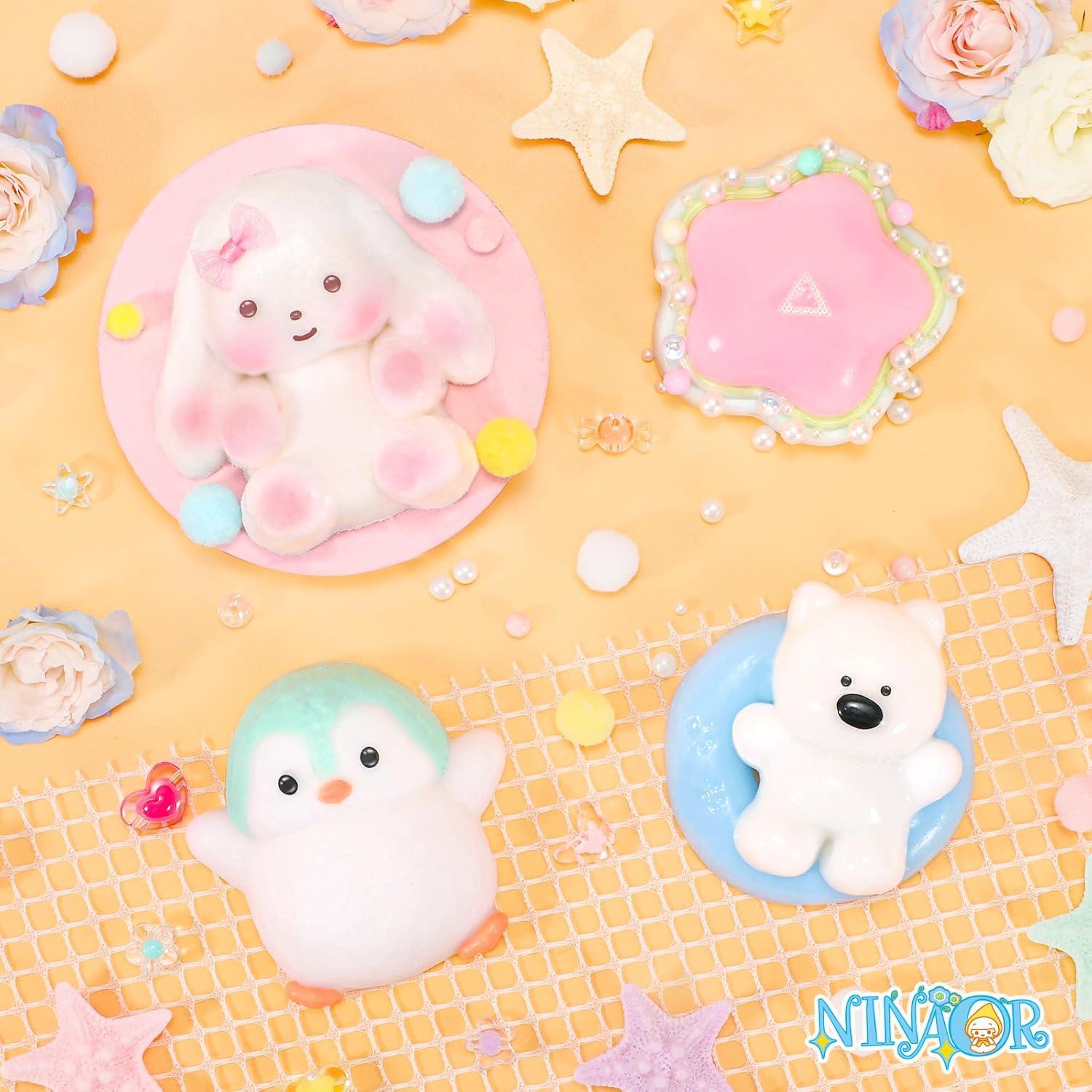 Juguetes Antiestrés Squishy NINAOR 4 Piezas Animales