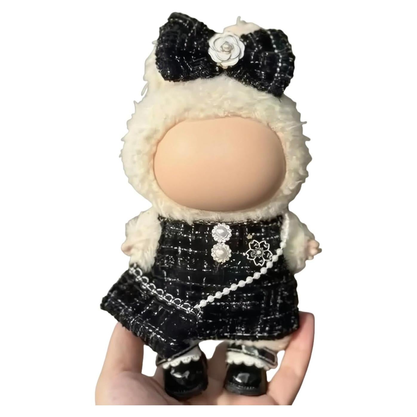 Conjunto de Ropa para Muñeca 17cm VVQUI Vestido Negro