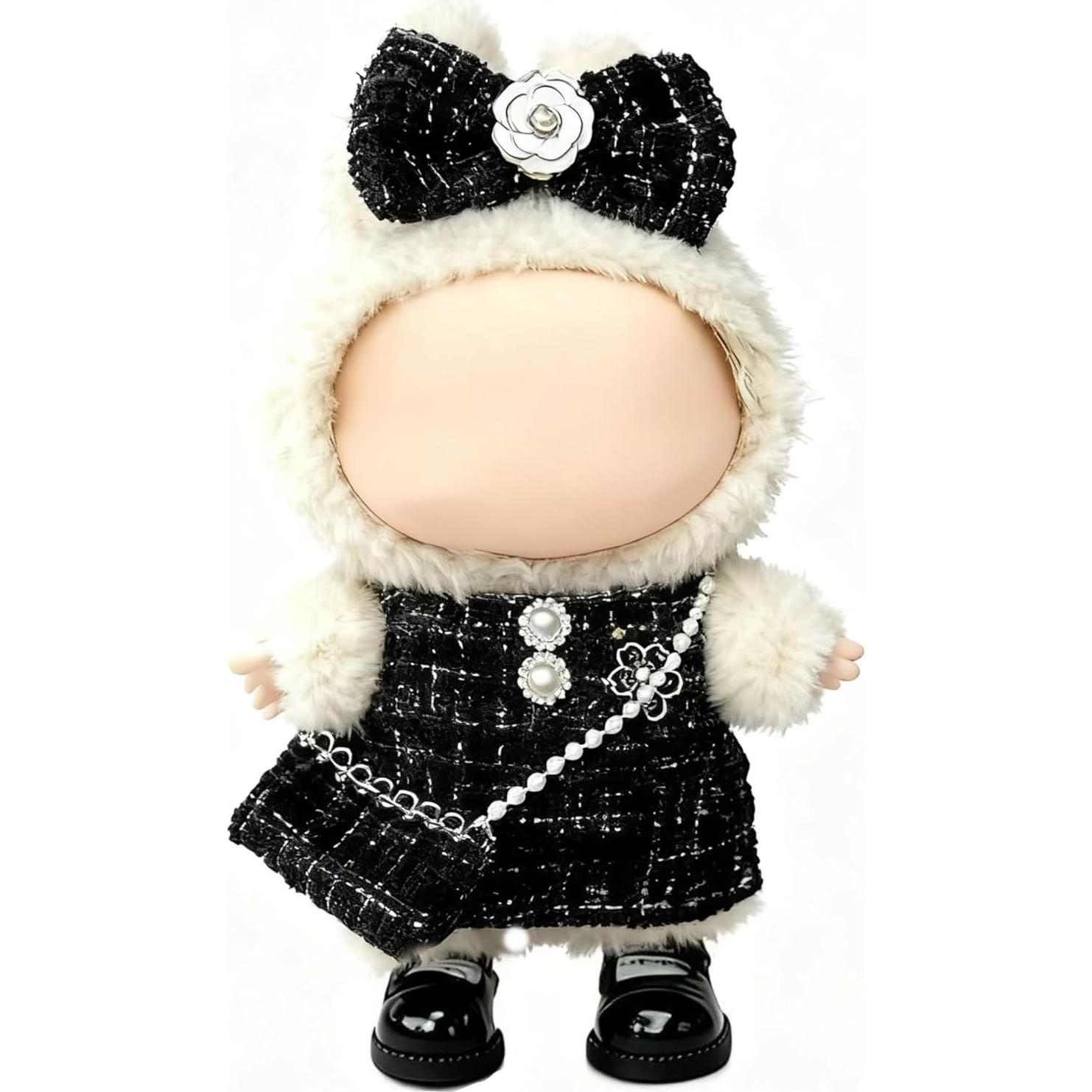 Conjunto de Ropa para Muñeca 17cm VVQUI Vestido Negro