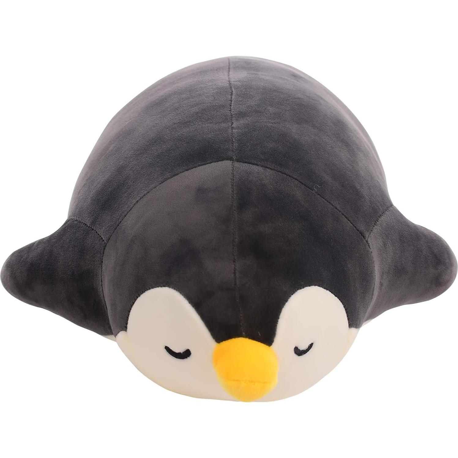DENTRUN Pingüino Juguete de Peluche Suave 31 cm Azul Negro