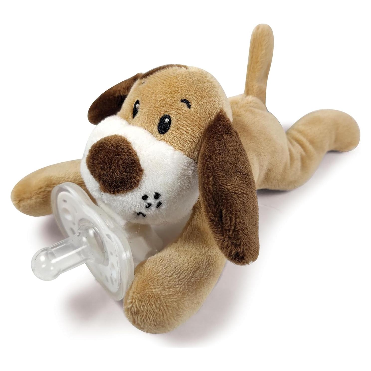 Porta Chupete Desmontable Pepe n Tito con Animal de Peluche Perro