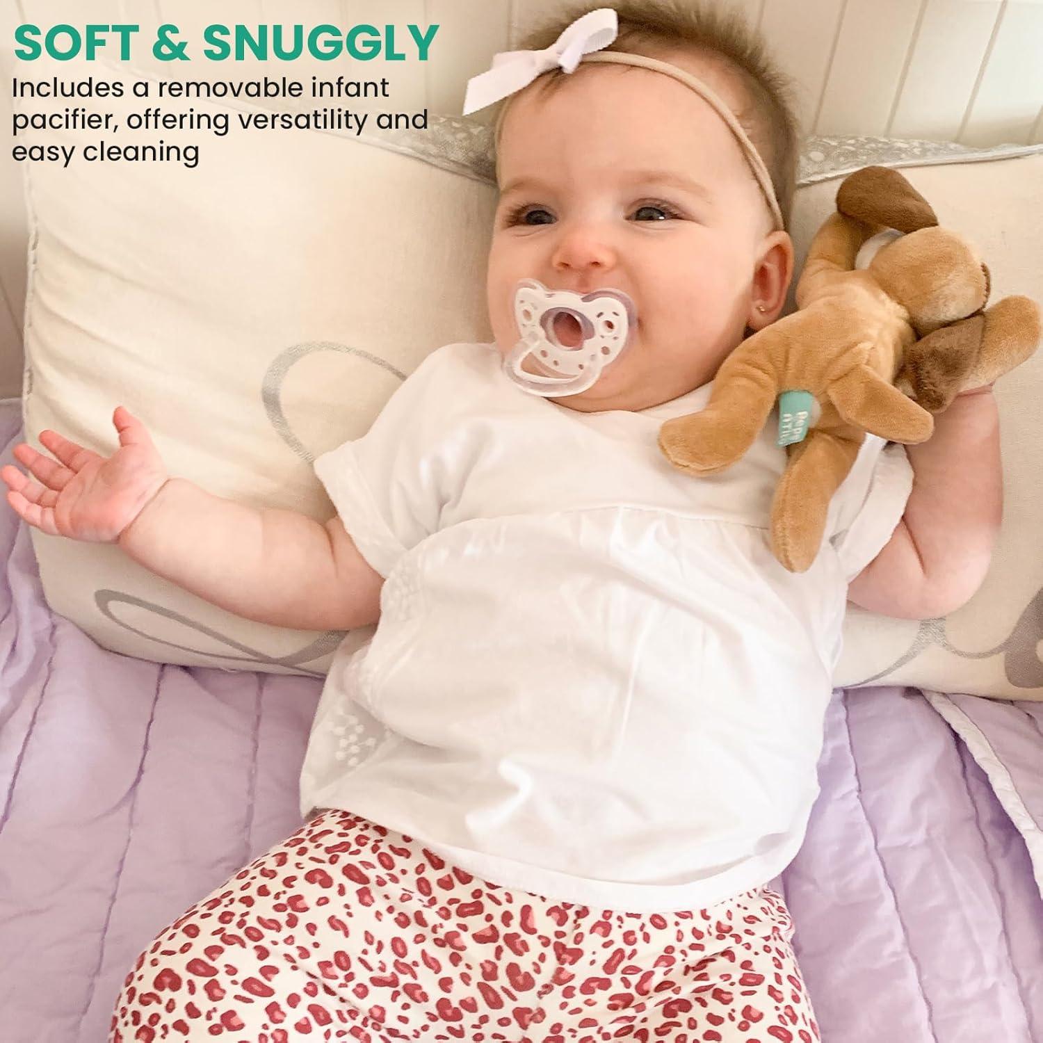 Porta Chupete Desmontable Pepe n Tito con Animal de Peluche Perro