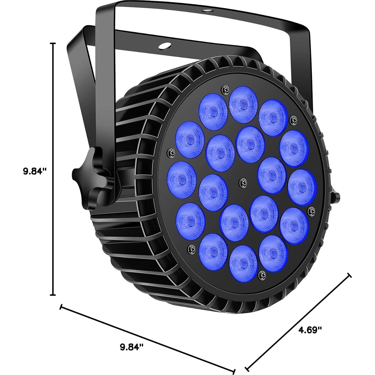 Luces Par LED U`King 12Wx18 RGBW para Escenario y Eventos