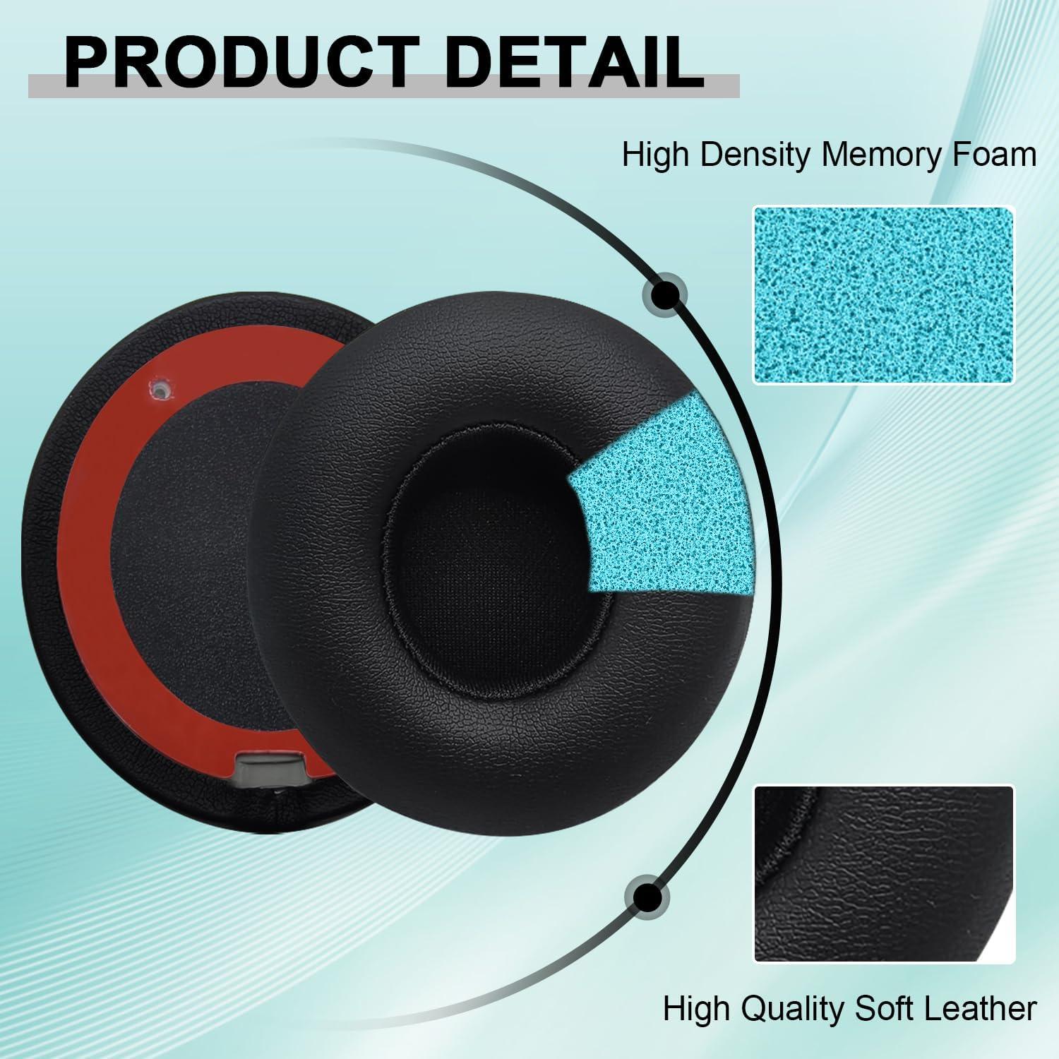 Almohadillas de Reemplazo HAOMUK para Auriculares Beats Solo 2 y 3