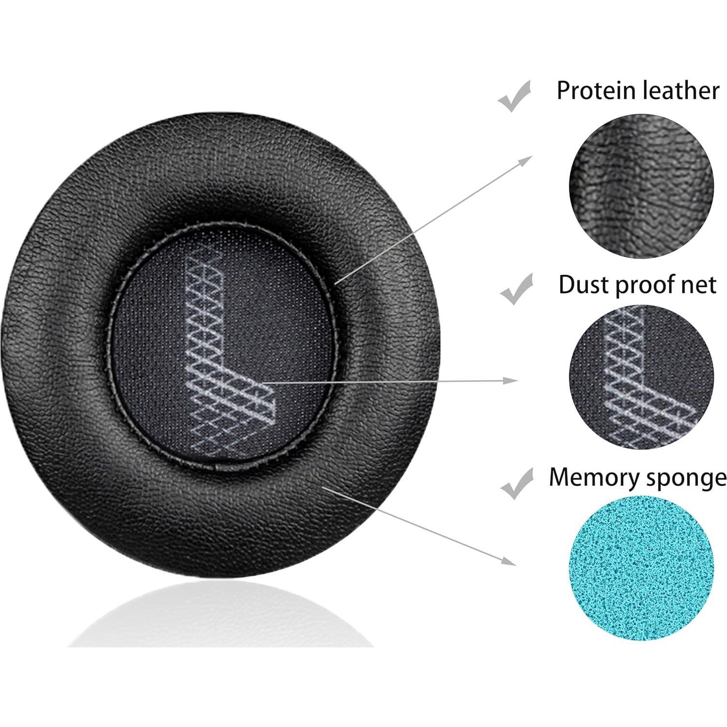 Almohadillas de Repuesto Akkiv para JBL Live 400BT - Negro