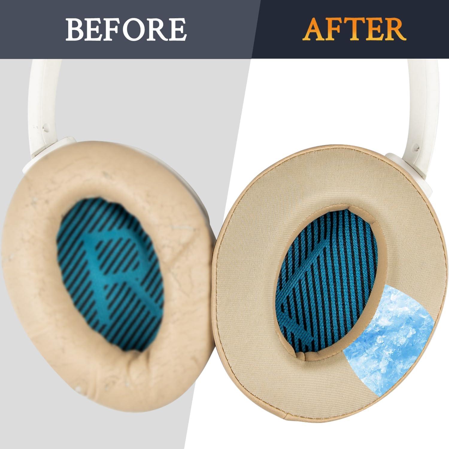 Almohadillas de Gel Refrigerante SoloWIT para Auriculares Bose - Beige