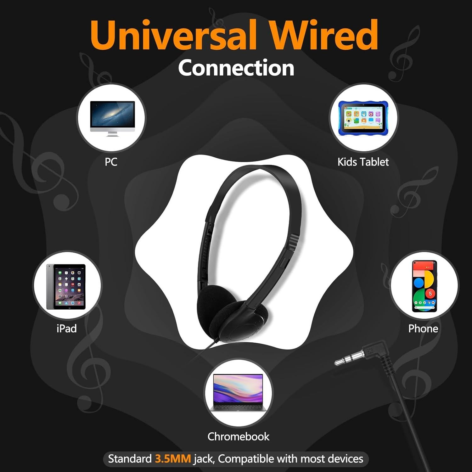 Auriculares GDBOMA 25 Paquete para Niños con Cable 3.5mm