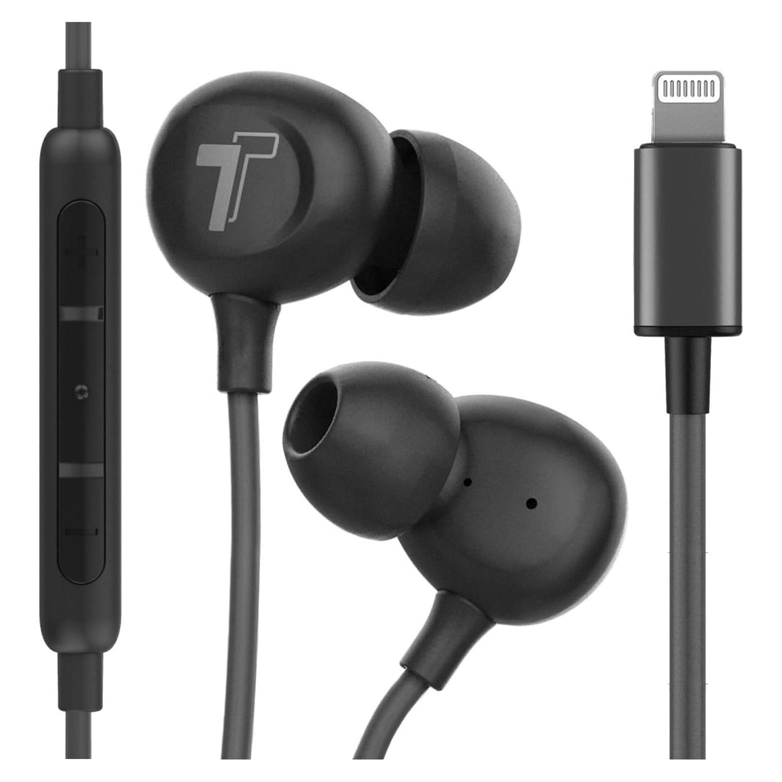 Auriculares Intrauditivos Thore V60 Lightning para iPhone - Negro