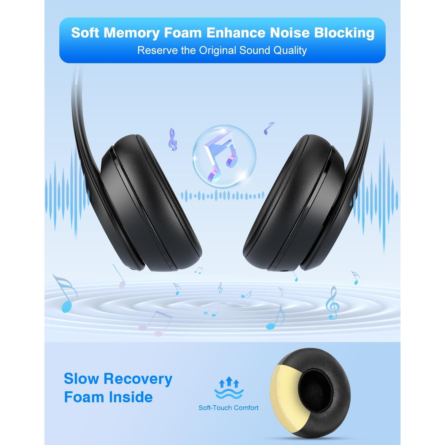 Almohadillas de Reemplazo Link Dream para Auriculares Beats Solo 2/3 - Espuma de Memoria Negra