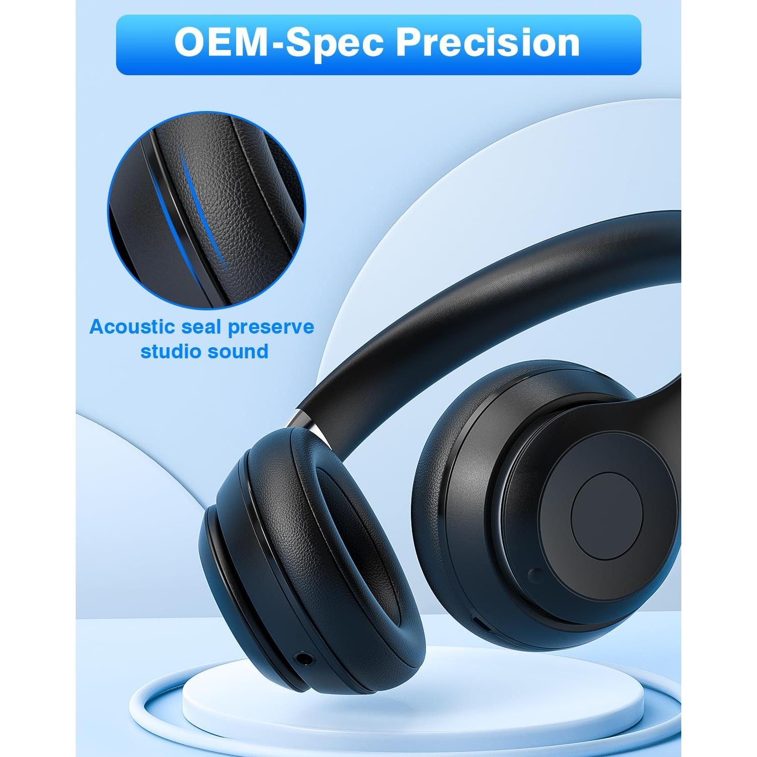 Almohadillas de Reemplazo Link Dream para Auriculares Beats Solo 2/3 - Espuma de Memoria Negra