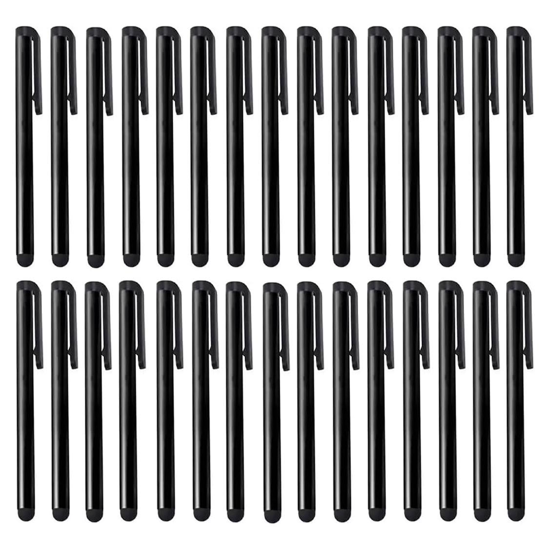 Paquete de 30 Stylus Capacitivo Tek Styz Punta Media Negro