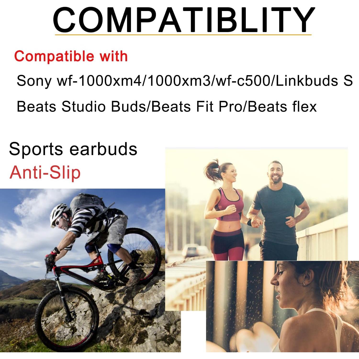 Consejos de oído antideslizantes Mijusun para auriculares Sony