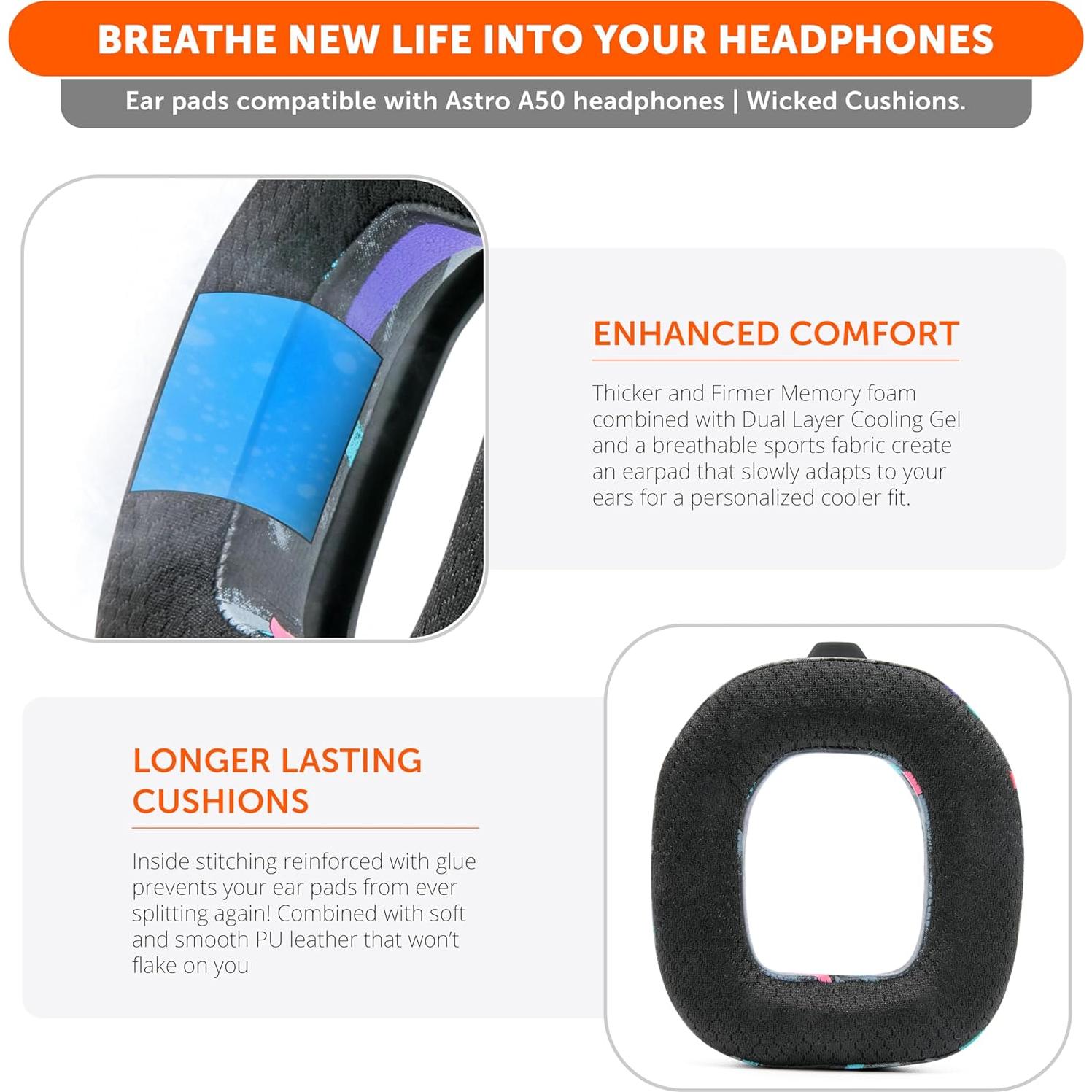 Kit de Modificación para Auriculares Astro A50 - Wicked Cushions