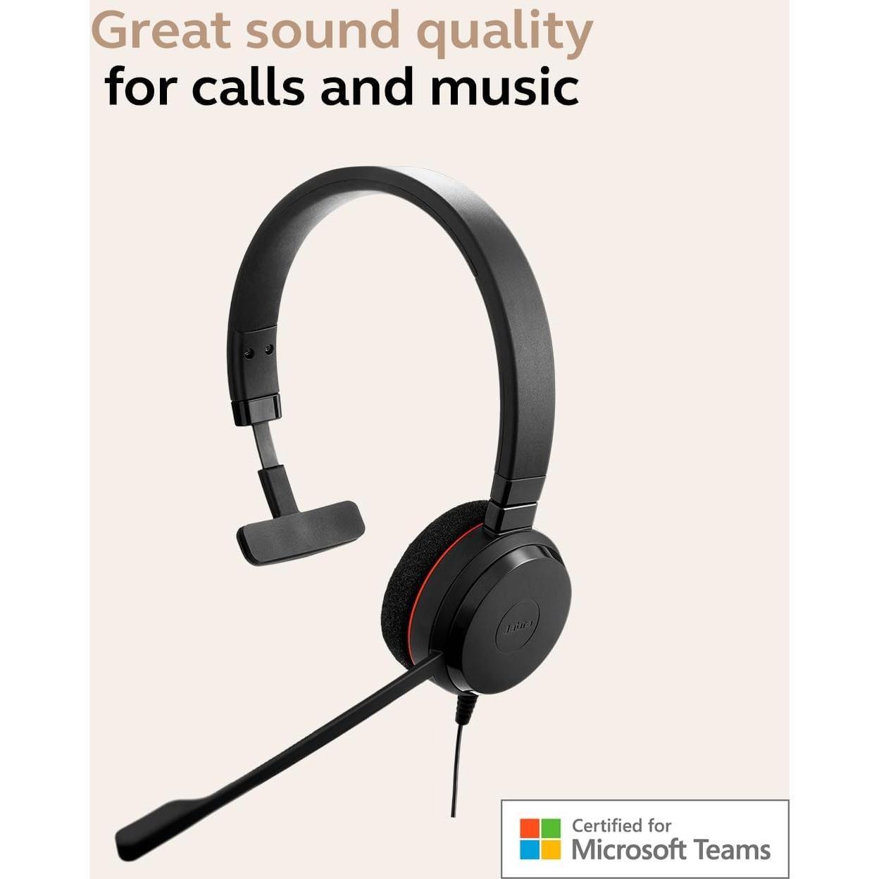 Auricular Jabra Evolve 20 con Cable USB-C/A - Oficina y Trabajo