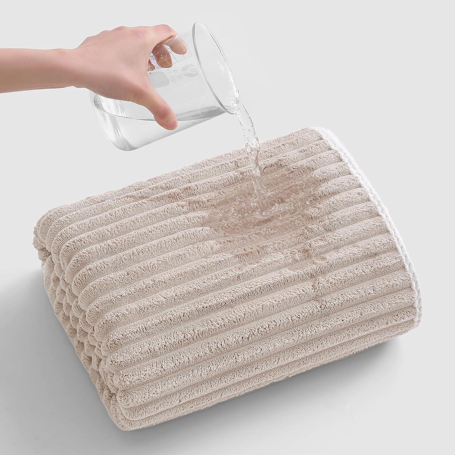 Juego de Toallas de Baño XIQ 99x200 cm Beige 2 Piezas