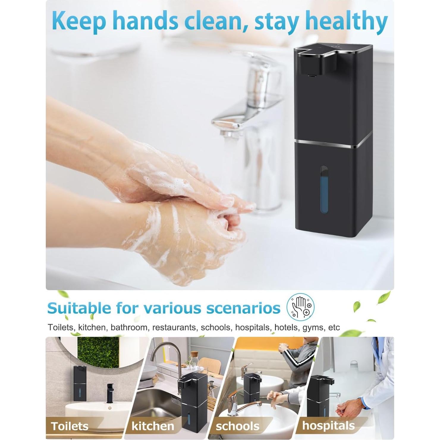 Dispensador Automático de Jabón Espumoso JEMISUN 380ml Sin Contacto