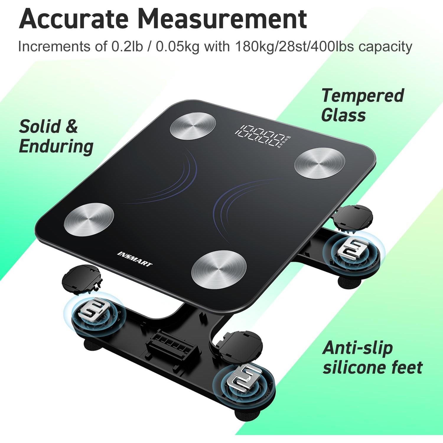 Báscula Inteligente INSMART Bluetooth 17 Composiciones 181 kg