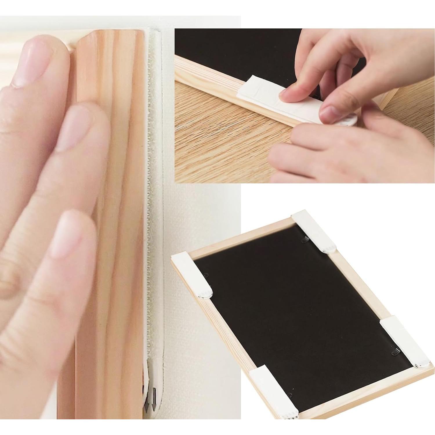 20 Pares Tiras Adhesivas Karsbarwe para Colgar Imágenes