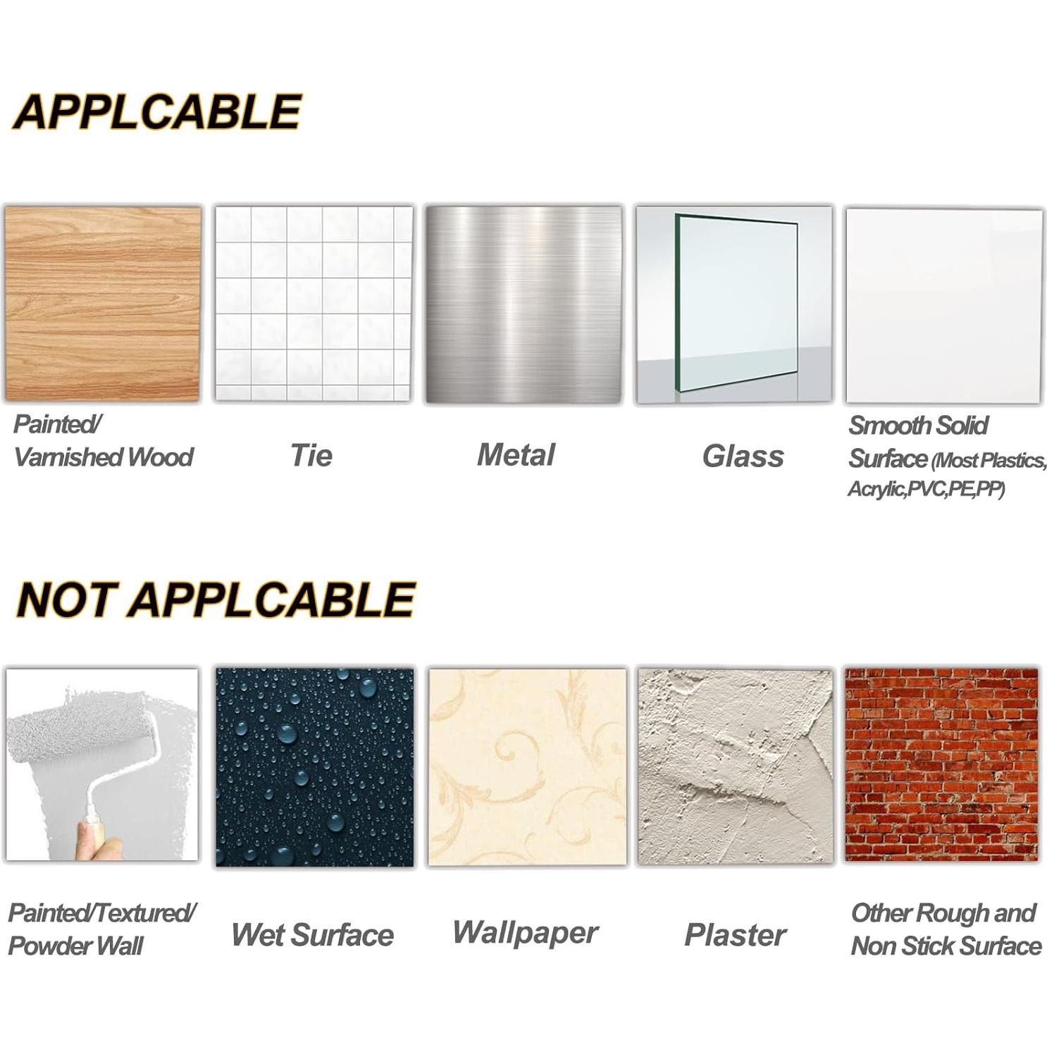 20 Pares Tiras Adhesivas Karsbarwe para Colgar Imágenes