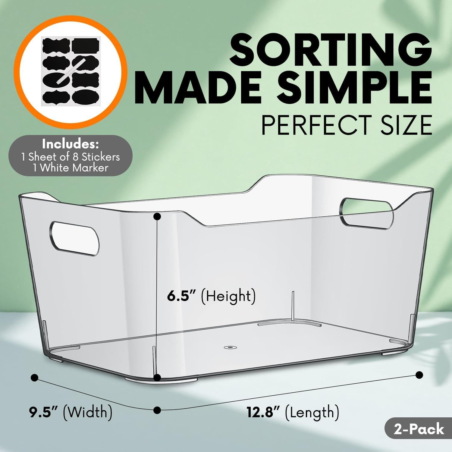 Contenedores de Plástico Transparente ShelfShaper 32.5x24.1cm